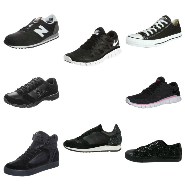 black trainers