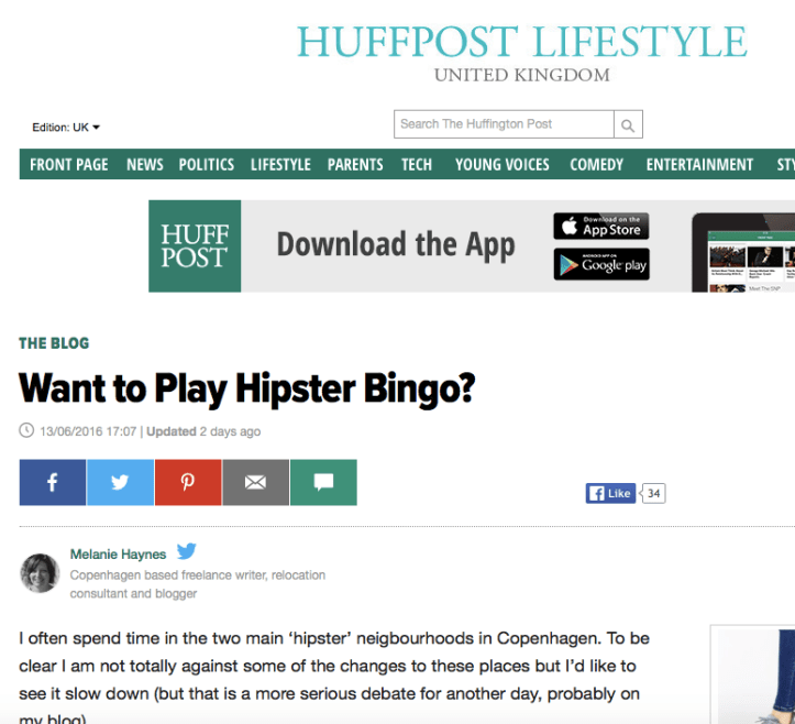 Hipster bingo