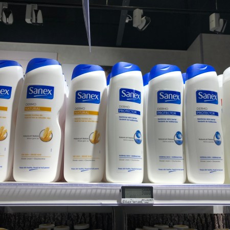 Big bottles of shower gel